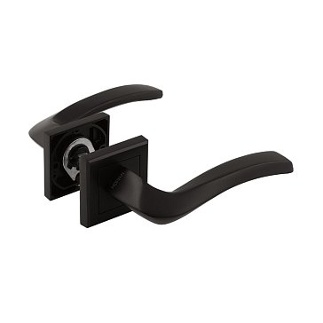 Изображение товара Ручка дверная Нора-М 112 К Al 17243 комплект черных ручек