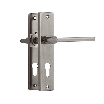 Изображение товара Ручка дверная на планке Нора-М 708К 19524, комплект ручек, матовый никель, 61,5 мм