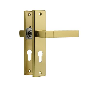 Изображение товара Ручка дверная на планке Нора-М 709К 19503, комплект 2 шт, золото, 119 мм