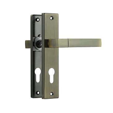 Изображение товара Ручка дверная на планке Нора-М 709К 19505, комплект ручек, старая бронза, 55 мм