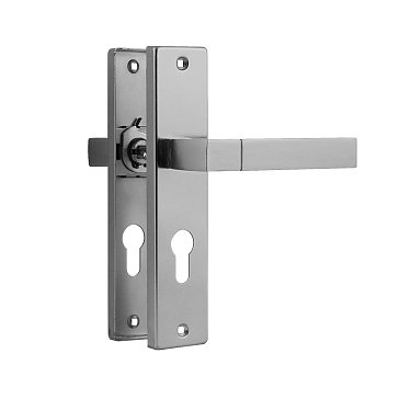 Изображение товара Ручка дверная на планке Нора-М 709К 19506, комплект ручек, хром,55 мм