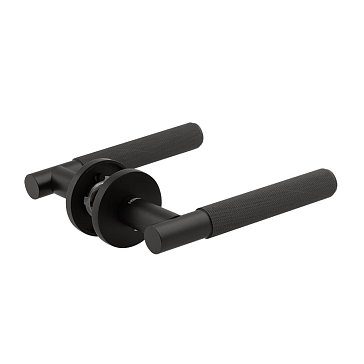 Изображение товара Ручка дверная Нора-М 139А Slim черная для межкомнатных дверей
