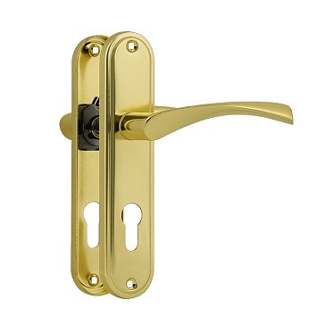 Изображение товара Ручка дверная на планке Нора-М 700А 19508 комплект золото 118 мм