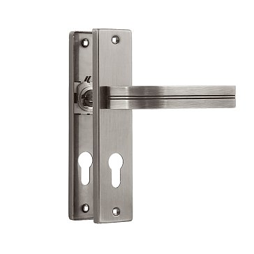 Изображение товара Ручка дверная на планке Нора-М 706К 19494, матовый никель, комплект из 2 шт.