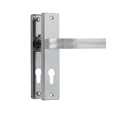 Изображение товара Ручка дверная на планке Нора-М 706К 19496 2 шт хром межкомнатная и входная