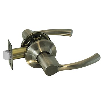 Изображение товара Ручка защелка Нора-М Isparus ТТ1 19835, нажимная, для межкомнатных дверей, старая бронза, 05, без запирания