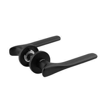 Изображение товара Ручка дверная Нора-М 135А Slim 19868 черная для межкомнатных дверей