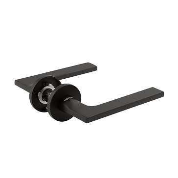 Изображение товара Ручка дверная Нора-М 138А Slim черный межкомнатная деревянная ручка