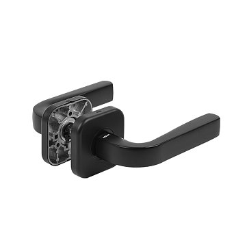 Изображение товара Ручка дверная Нора-М ISPARUS 500A 20225 комплект черный алюминий сталь