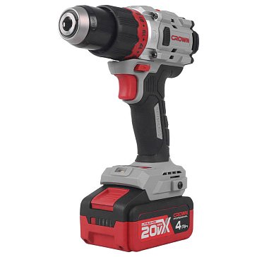 Изображение товара Аккумуляторная дрель-шуруповерт Crown BL CT21127HMX-4 BMC, 20В, 100Нм