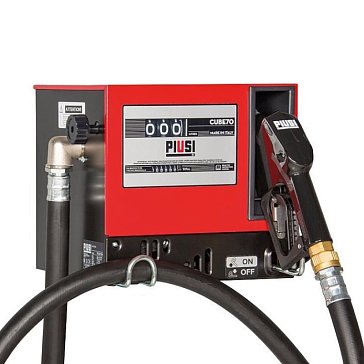 Изображение товара Топливораздаточная колонка Piusi Cube 70/33 M F0059100A, механический счетчик, автоматический пистолет, 70 л/мин