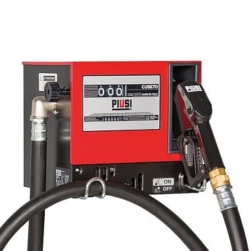 Изображение товара Топливораздаточная колонка Piusi Cube 70 DC 24/12V F0057700C, механический счетчик, автоматический пистолет, 70 л/мин