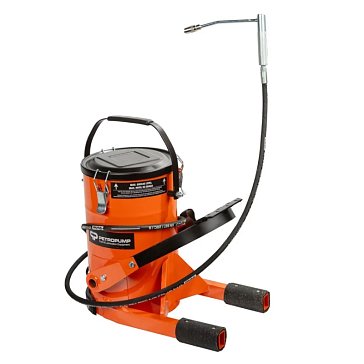 Изображение товара Нагнетатель смазки Petropump PP210038, высокого давления, с ножной накачкой, с баком 10 кг, 2гр/ход