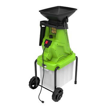 Изображение товара Измельчитель садовый электрический Greenworks 2208007, с контейнером