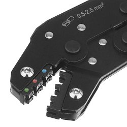 Клещи для обжима Denzel 17747 (для изолированных наконечников НКИ и НВИ, разъемов РПИ, гильз ГСИ, 0,5 - 2,5 мм2)