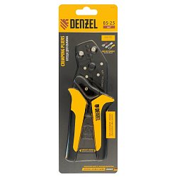 Клещи для обжима Denzel 17747 (для изолированных наконечников НКИ и НВИ, разъемов РПИ, гильз ГСИ, 0,5 - 2,5 мм2)