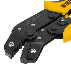 Клещи для обжима наконечников штыревых Denzel 17743, НШВ, НШВИ, НШВИ-2, 0,5-4 мм2 