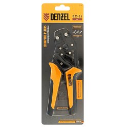 Клещи Denzel 17745 для обжима неизолированных наконечников НК и НВ, разъемов РП, 0,25 - 2,5 мм2 