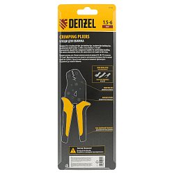 Клещи Denzel 17746 для обжима неизолированных наконечников НК и НВ, разъемов РП, 1,5 - 6 мм2