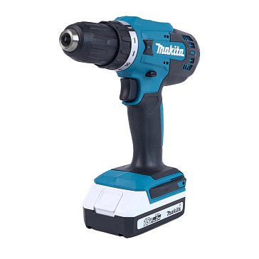 Изображение товара Аккумуляторная дрель Makita DF488D004 18В, 2 аккумулятора, кейс, максимум 42 Нм