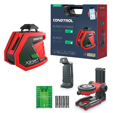 Изображение товара Лазерный нивелир Condtrol XLiner Combo 360G Kit профессиональный автоматический с зеленым лучом