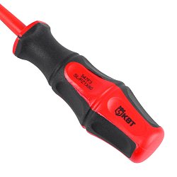 Диэлектрическая отвертка КВТ PZ-FL 1х80 Pozidriv плюс-минус для работ под напряжением до 1000В