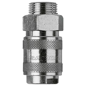 Изображение товара Автоматическая быстроразъемная муфта Samoa 253014, с наружной резьбой  1/4", соединительная резьба 1/4" BSP (M)