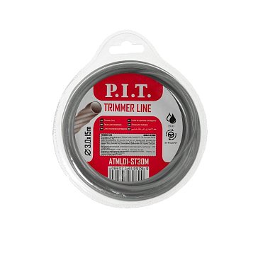 Изображение товара Леска для триммера P.I.T. ATML01-ST30M 3 мм 15 м металлический сердечник
