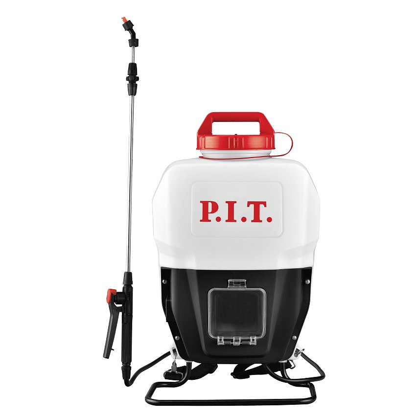 Опрыскиватель ранцевый аккумуляторный P.I.T. SOLO PSY20H-15A, 20 В, 0.3-0.45 МПа, бак 15 л, ремни, насадки