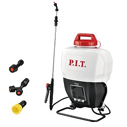 Опрыскиватель ранцевый аккумуляторный P.I.T. SOLO PSY20H-15A, 20 В, 0.3-0.45 МПа, бак 15 л, ремни, насадки