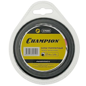 Изображение товара Корд триммерный Champion Ellipse Twist C7098 1,6мм*15м (витой эллипс)