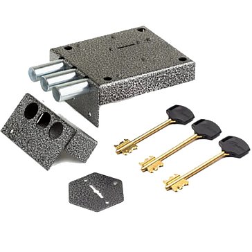 Изображение товара Замок накладной Симеко ЗНУ-3 к568, гаражный, латунный ключ