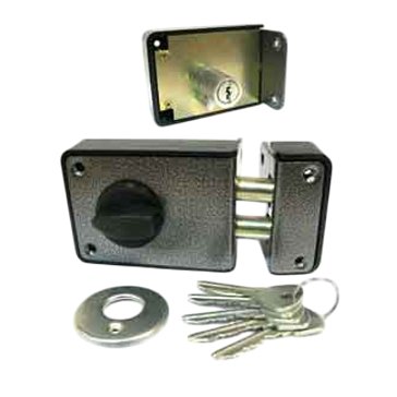 Изображение товара Накладной замок Зенит ЗН1-3-1 3745 серебристый надежный цилиндровый