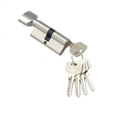Изображение товара Цилиндровый механизмы простой ключ вертушка MSM NW60mm SN е779 матовый никель