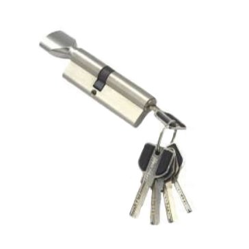 Изображение товара Цилиндровый механизм MSM CW40в/50mm SN е132, перфорированный ключ-вертушка, матовый никель