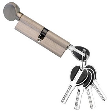 Изображение товара Цилиндровый механизм MSM CW90mm SN е125, перфорированный ключ-вертушка, матовый никель