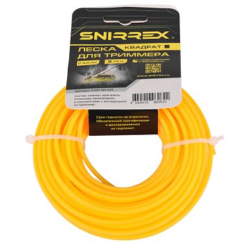 Изображение товара Леска триммерная Snirrex "Квадрат" 15-01-117 4,0мм х 15м