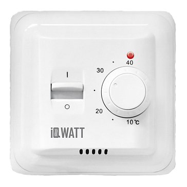Изображение товара Терморегулятор с ручным управлением Iqwatt IQ THERMOSTAT M 00401 (белые)