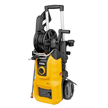 Изображение товара Моечная машина высокого давления Denzel R-200D 58264, 2400 Вт, 200 бар, 420 л/ч, с барабаном