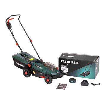 Изображение товара Аккумуляторная газонокосилка Favourite OBS 21 WET, 21В, 33 см