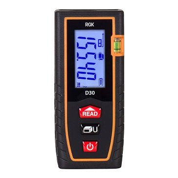 Изображение товара Лазерный дальномер Rgk D30 30м погрешность 2 мм компактный бытовой прибор