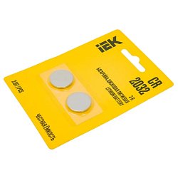 Батарейка дисковая литиевая IEK CR2032 ABT-CR2032-OP-L02, 2шт, блистер