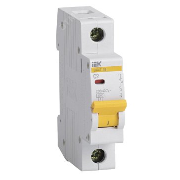Изображение товара Выключатель автоматический IEK MVA20-1-002-C, ВА 47-29, 1P, 2 А, C, 4.5 кА