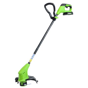 Изображение товара Аккумуляторный триммер Greenworks G24LT25K2 (24В, в комплекте с АКБ 2АЧ и ЗУ, прямая штанга)