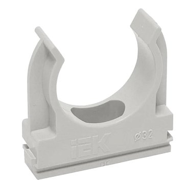 Изображение товара Держатель для труб IEK CTA10D-CF32-K41-050, с защелкой, 32 мм, 50 штук 