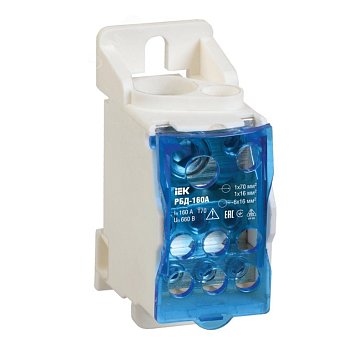 Изображение товара Распределительный блок на DIN-рейку IEK РБД-160А RBD-160