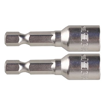 Изображение товара Биты с торцовой головкой Зубр 26392-06-02 2 шт магнитные для дрели и шуруповерта