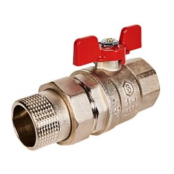 Кран шаровой Stout SVB-1007-200032, полнопроходной, с американкой, 1 1/4, ВР/НР, бабочка (EPDM)