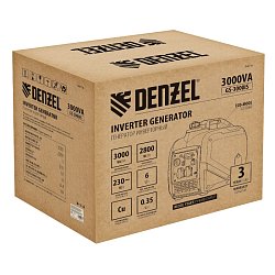Генератор инверторный Denzel GS-3000iS 94716, 3,0 кВт, 230 В, закрытый корпус, ручной старт