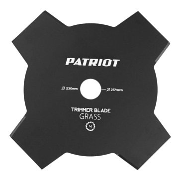 Изображение товара Нож для триммера Patriot TBS-4 809115205 230 мм 4 лопасти сталь